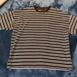 Asos Design Brown Stripe Velour T-Shirt